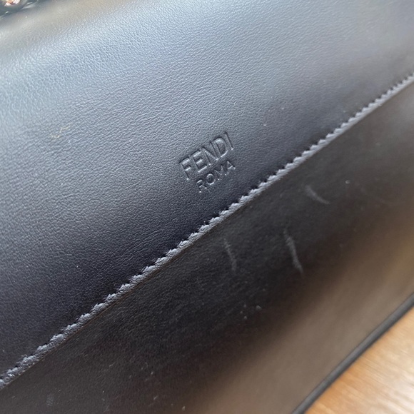 Sold on IG 🌹Fendi Kan I Small in black leather - Picture 7 of 16